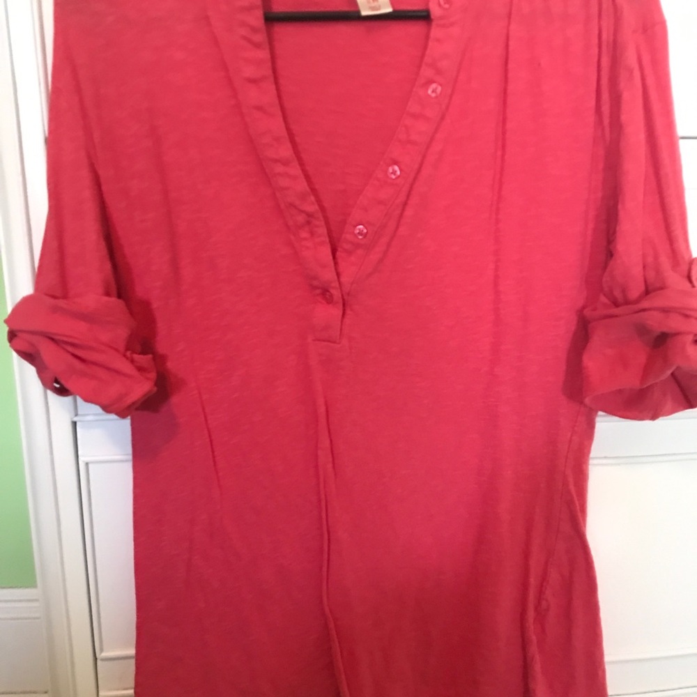 Pink 3/4 quarter sleeve top